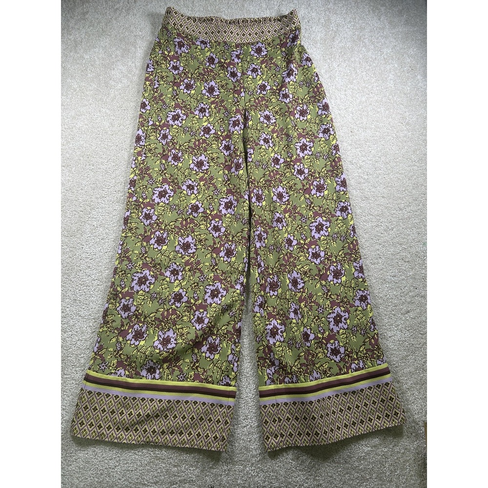 Cupcakes and‎ Cashmere Pants Womens Small Floral Wide Leg Boho Patterned Cropped